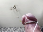 Amazing Close up sounding cumshot.