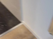 he jerks off and cums on my black tights