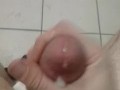 Fucking Blue Balls Would Not Go Soft, Public Bathroom stall Edged Cock Ejaculating Cum