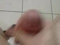 Fucking Blue Balls Would Not Go Soft, Public Bathroom stall Edged Cock Ejaculating Cum