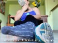 WATCH AS YELAHIAG, THE HOTTEST LATINA MILF AND FOOT FETISHIST ENJOYS HER NATURAL FEET AFTER TRAINING