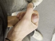 Horny Big Cock Guy Masturbating At Work (ALMOST GOT CAUGHT)