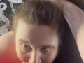 POV Cum Slut BBW Gives Lap-dance Before Sucking/Deepthroating Cock, Spitting Cum On My Big Tits