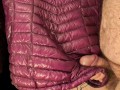 Cum on Girlfriend's Shiny Pink G.W. Down Jacket