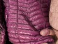 Cum on Girlfriend's Shiny Pink G.W. Down Jacket