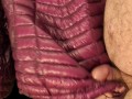 Cum on Girlfriend's Shiny Pink G.W. Down Jacket