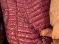 Cum on Girlfriend's Shiny Pink G.W. Down Jacket