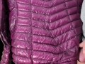 Cum on Girlfriend's Shiny Pink G.W. Down Jacket