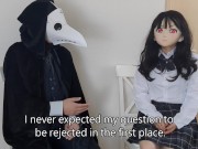 HENTAI Aibu。森。セクシーな衣装。座って電動バイブでオナニー。