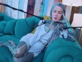 Tattoo Model Pornstar Anuskatzz talks about jelousy ASMR Youtube channel: ASMRkatz SFW inked hippie