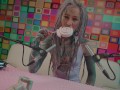 Tattoo Model Pornstar Anuskatzz licks lolliepop ASMR Youtube channel: ASMRkatz SFW inked hippie