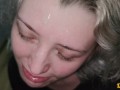 compilation of cum shots on the face of a cute sexy schoolgirl after school