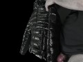 Big Cumshot on my Girlfriend's Luxurious Black 'R' Super soft Shiny Down Jacket !!