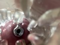 Super camera. Cumming in pussy from a catheter