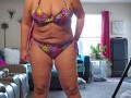 Curvy BBW Milf in bikini shaking it