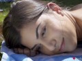 Pert young lesbian orgasms outdoors - Lesbea
