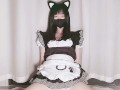a beautiful cosplay girl is masturbating.I am not a hkdoll