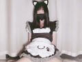 a beautiful cosplay girl is masturbating.I am not a hkdoll