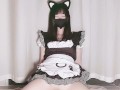 a beautiful cosplay girl is masturbating.I am not a hkdoll