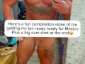 Nude Flexing and Tanning for Mexico