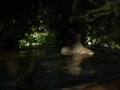 ムーディーな露天風呂で教え子の真っ白なモチ肌にムラムラして手マンで昇天
