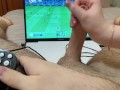 He tries to play FIFA while she plays with his COCK!!! (Man City vs Liverpool)
