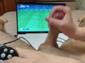 He tries to play FIFA while she plays with his COCK!!! (Man City vs Liverpool)