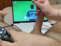 He tries to play FIFA while she plays with his COCK!!! (Man City vs Liverpool)