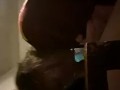 Amateur Wife’s mad hubby wants head so she takes it out on his fat cock