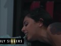 FAMILY SINNERS - Hot Latina Rubs Her Sexy Body All Over Her Step Dad's Cock And Gets Him Hard