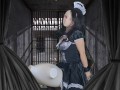 HENTAI Aibu。牢獄。メイド。マネキンでオナニー。