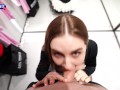 A mouthful of cum in the fitting room of a store, that's payment for a blouse, hope no one heard us