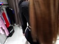 A mouthful of cum in the fitting room of a store, that's payment for a blouse, hope no one heard us