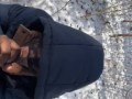 Sloppy bitch deepthroating in the snow anytime anywhere (cumshot ending)follow her onlyfans for more