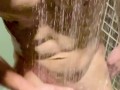 Quick Shower after workout at the Gym making sure my dick is clean.