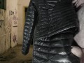 Cuming on Girlfriend's Shiny Black G.W. Down Jacket