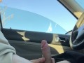 cruising park, touching my cock at the car parked on the street