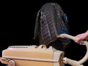 Vacuuming Girlfriend's Black Titanium Down Jacket with Electrolux AP200