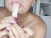👮SEXY Policewoman😈 Playing With My Body And MILKY CONDOM💦
