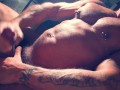 HUGE MUSCLE BEAST WANKS HIS HUNG COCK