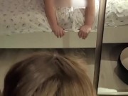 NERDY GIRL FROM TINDER is very shy because I filmed how I fucked her fat pussy