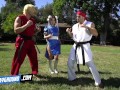 COSPLAYGROUND - Jade Kush as Chun Li Fights To Take Two Dicks At The Same Time