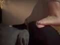 Girlfriend has foot slave worship her under desk