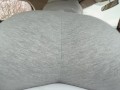 Riding and Grinding Shy Stepbro in Tight Leggings till Cum