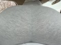 Riding and Grinding Shy Stepbro in Tight Leggings till Cum