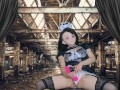 HENTAI Aibu。廃墟。メイド。電動マッサージ機でオナニー。