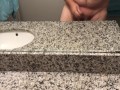 Pissing all over my bathroom sink counter