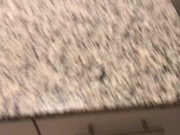 Pissing all over my bathroom sink counter