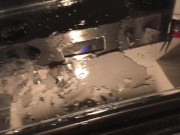 Pissing all over my kitchen stove and floor