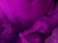 Artist cums on pedestal